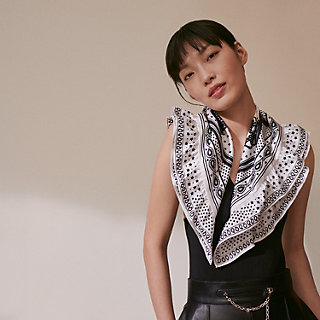 カレ 70 《ブリッド・ガラ・バンダナ・ドット》 | Hermès